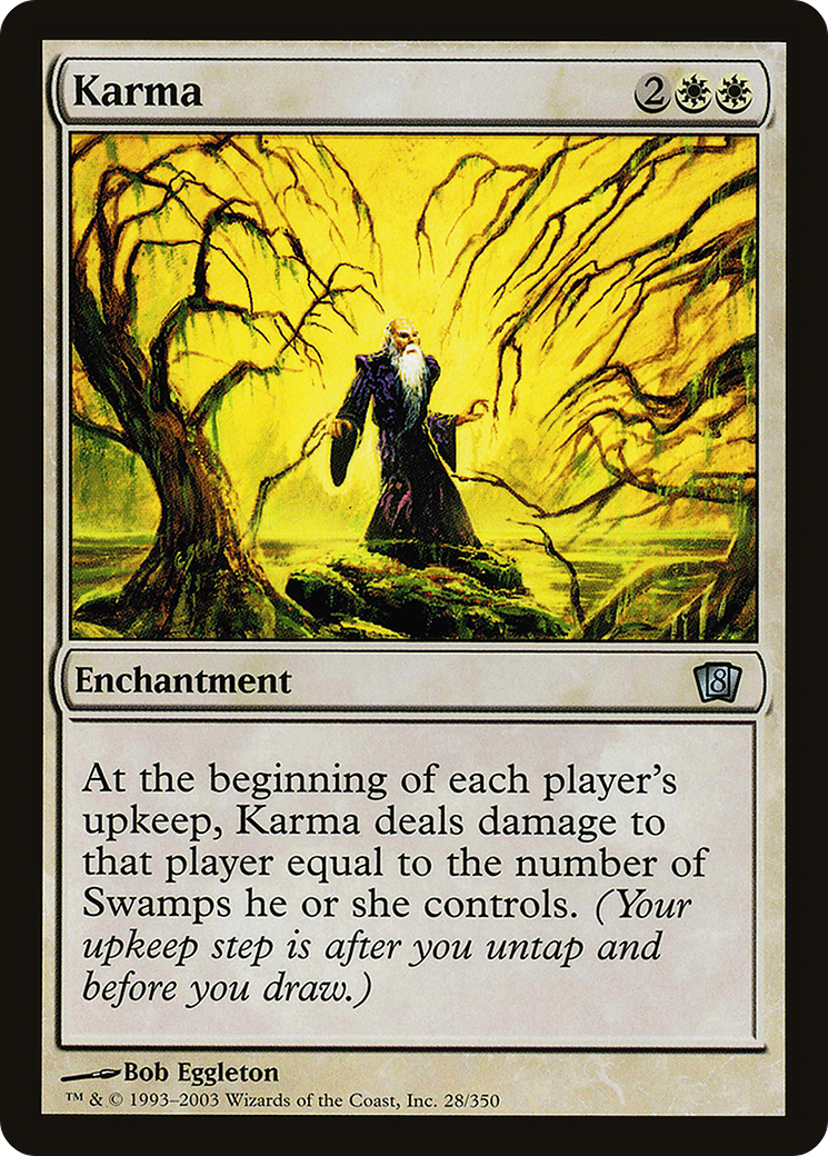 Karma (8ED-028) [8th Edition] Foil MTG Single Wizards of the Coast