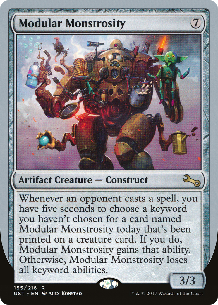Modular Monstrosity (UST-155) [Unstable] Foil MTG Single Wizards of the Coast