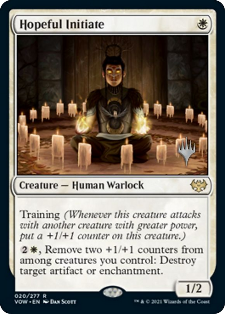 Hopeful Initiate (PPMOM-20P) [Innistrad: Crimson Vow Promos] Foil MTG Single Wizards of the Coast