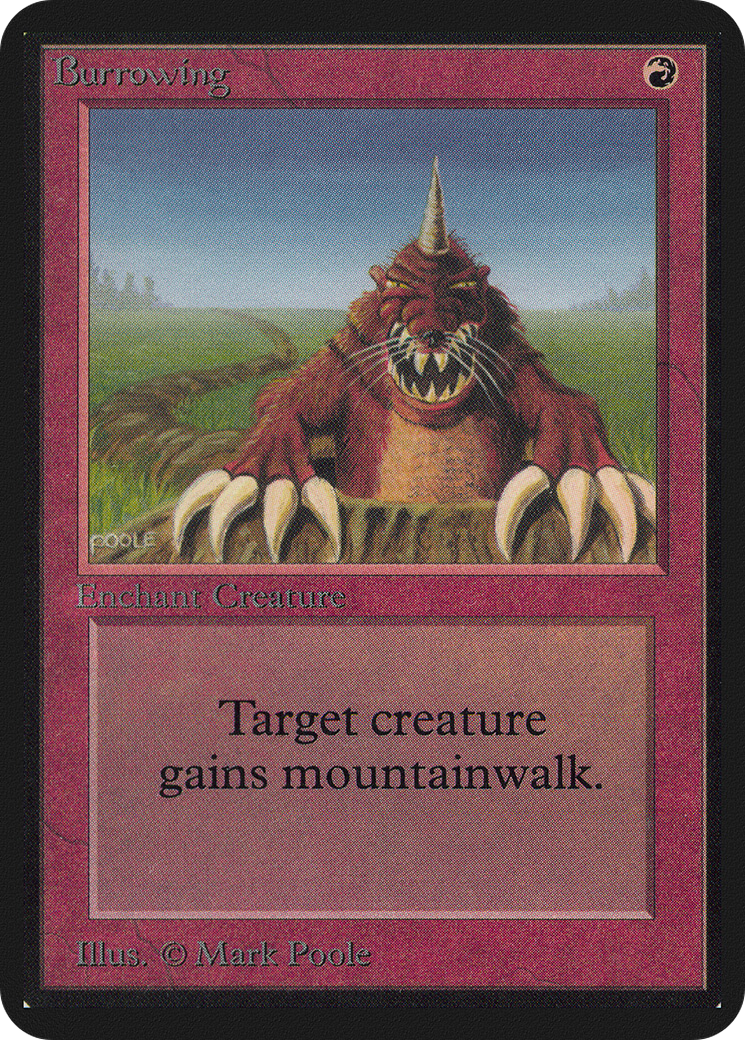 Burrowing (LEA-) [Oldschool] Limited Edition Alpha MTG Single Wizards of the Coast