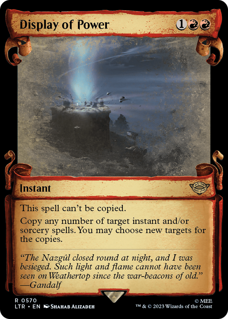 Display of Power (Showcase Scrolls) (LTR-570) [The Lord of the Rings: Tales of Middle-earth] (Showcase) MTG Single Wizards of the Coast