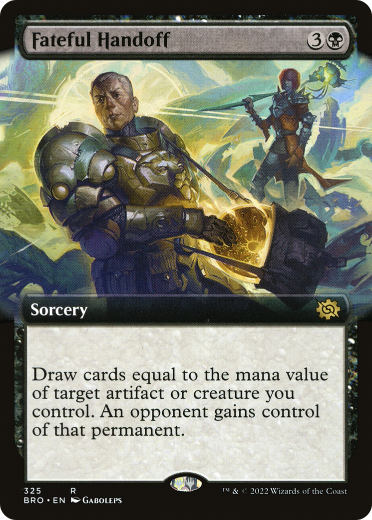 Fateful Handoff (BRO-325) [The Brothers' War] (Extended Art) Foil MTG Single Wizards of the Coast