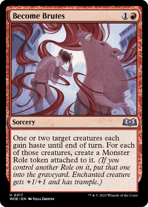 Become Brutes (WOE-317) [Wilds of Eldraine] Foil MTG Single Wizards of the Coast