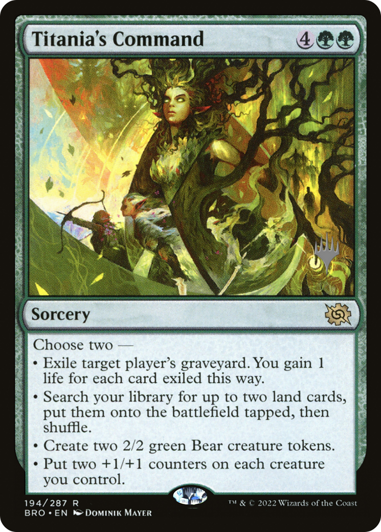 Titania's Command (PPBRO-194) [The Brothers' War Promos] MTG Single Wizards of the Coast