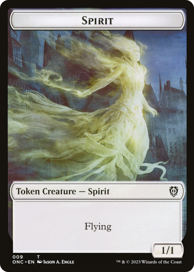 Spirit (TONC-009) [Tokens] Phyrexia: All Will Be One Commander Tokens MTG Single Wizards of the Coast