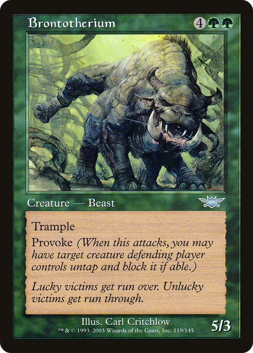 Brontotherium (LGN-119) [Legions] Foil MTG Single Wizards of the Coast