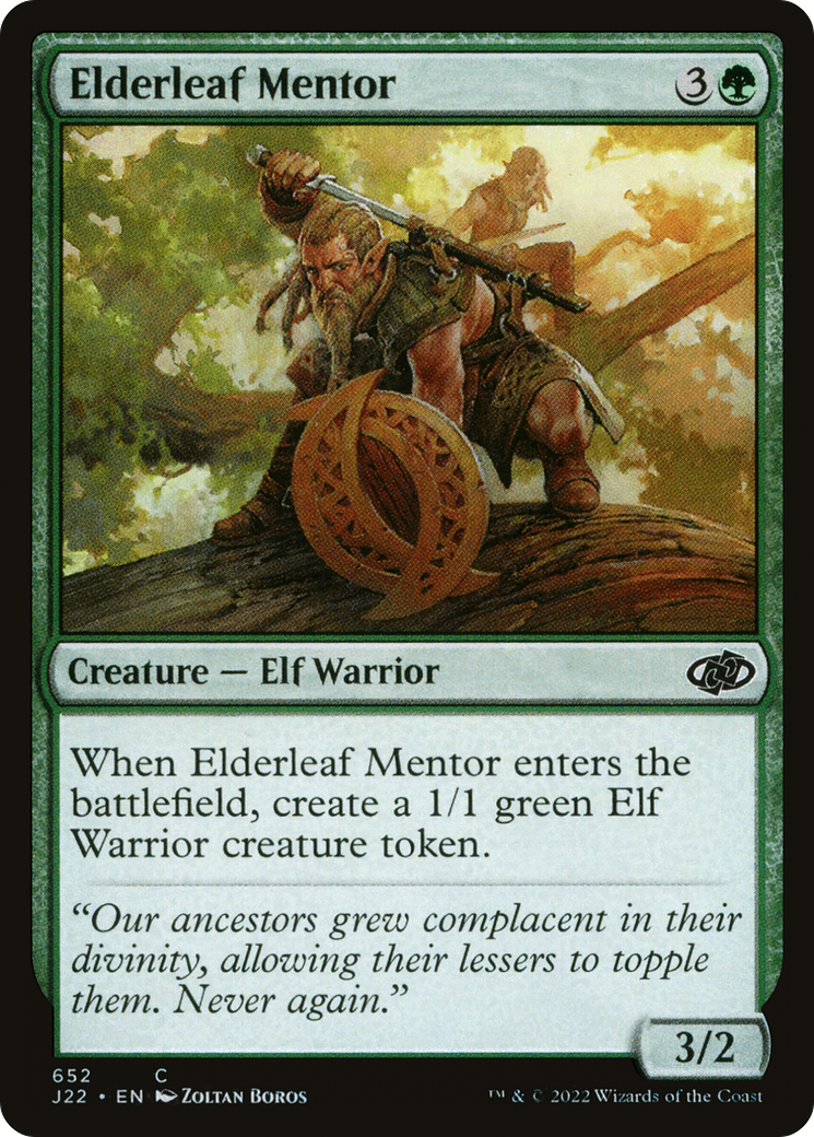 Elderleaf Mentor (J22-652) [Jumpstart 2022] MTG Single Wizards of the Coast
