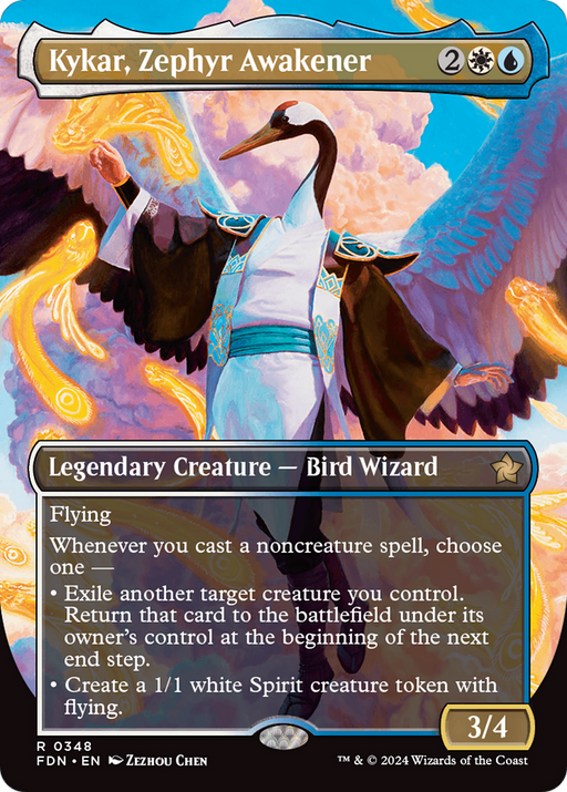 Kykar, Zephyr Awakener (FDN-348) [Foundations] (Borderless) MTG Single Wizards of the Coast