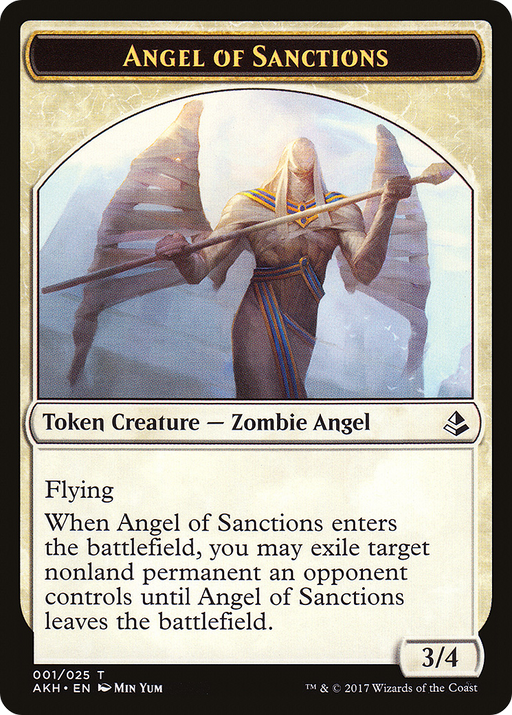 Angel of Sanctions (AKH-001) [Tokens] Amonkhet Tokens Foil MTG Single Wizards of the Coast