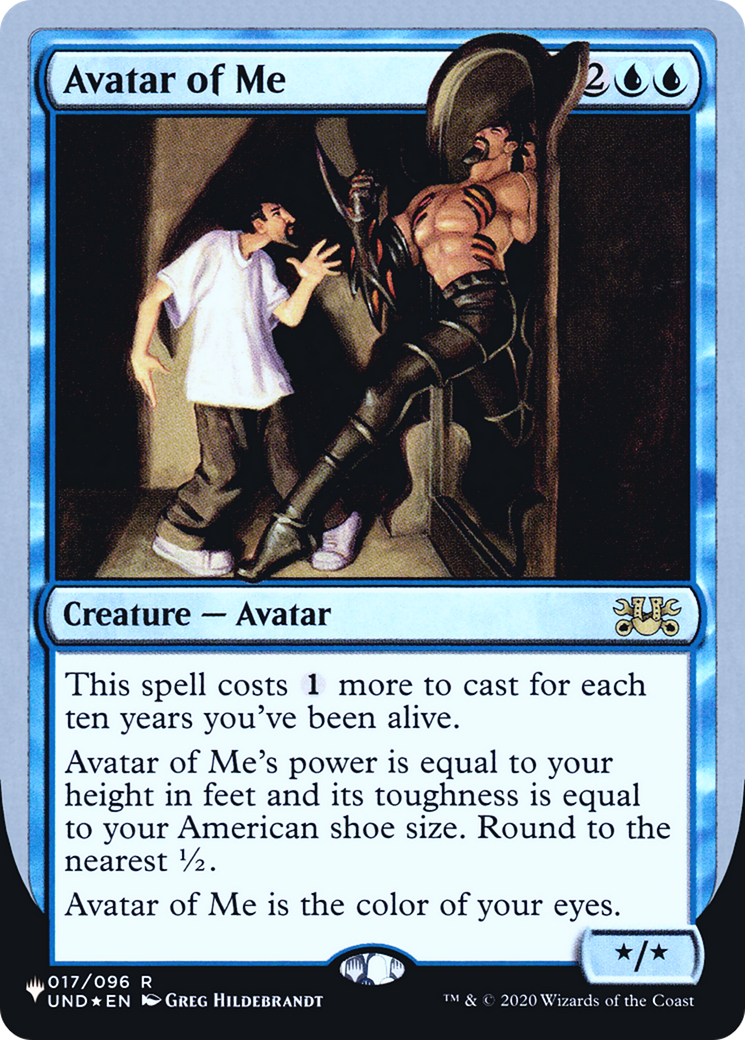 Avatar of Me (LIST-012) [Mystery Booster] The List (Unfinity Foil Edition) Foil MTG Single Wizards of the Coast