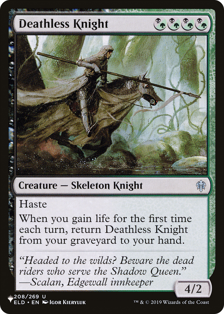 Deathless Knight (LIST-ELD-208) [Mystery Booster] The List MTG Single Wizards of the Coast