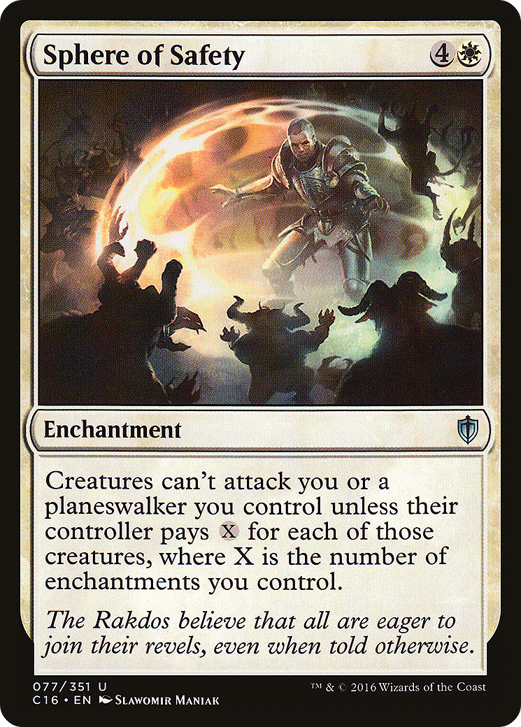 Sphere of Safety (C16-077) [Commander 2016] MTG Single Wizards of the Coast