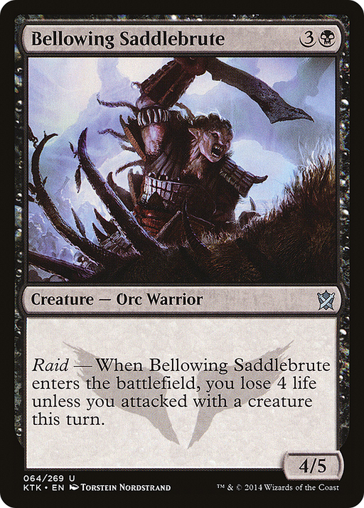 Bellowing Saddlebrute (KTK-064) [Khans of Tarkir] MTG Single Wizards of the Coast
