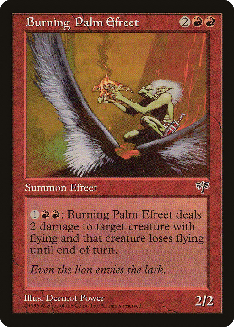 Burning Palm Efreet (MIR-161) [Mirage] MTG Single Wizards of the Coast
