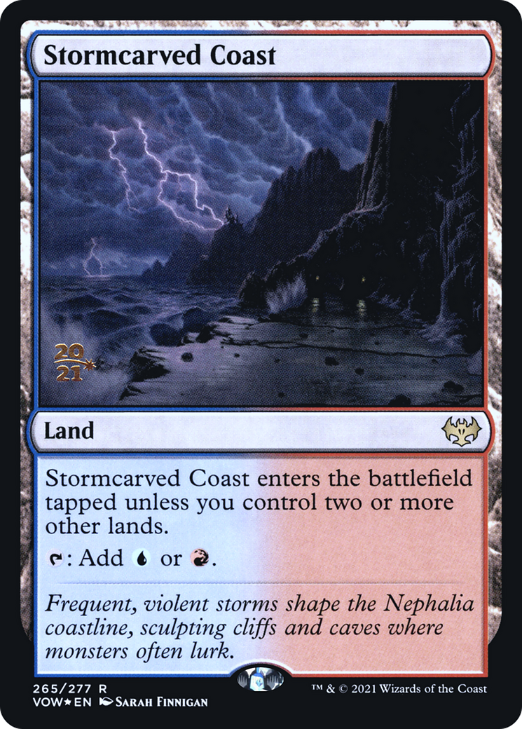 Stormcarved Coast (PRE-265) [Innistrad: Crimson Vow Promos] Foil MTG Single Wizards of the Coast