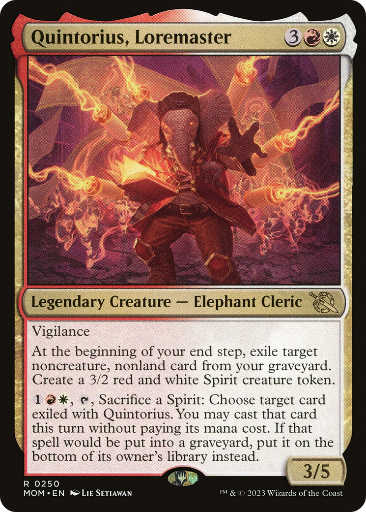 Quintorius, Loremaster (MOM-250) [March of the Machine] Foil MTG Single Wizards of the Coast