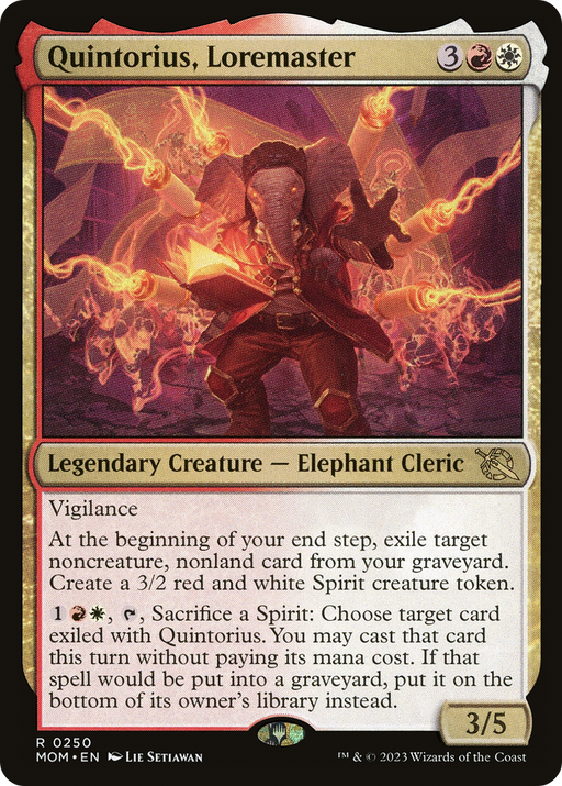 Quintorius, Loremaster (MOM-250) [March of the Machine] Foil MTG Single Wizards of the Coast