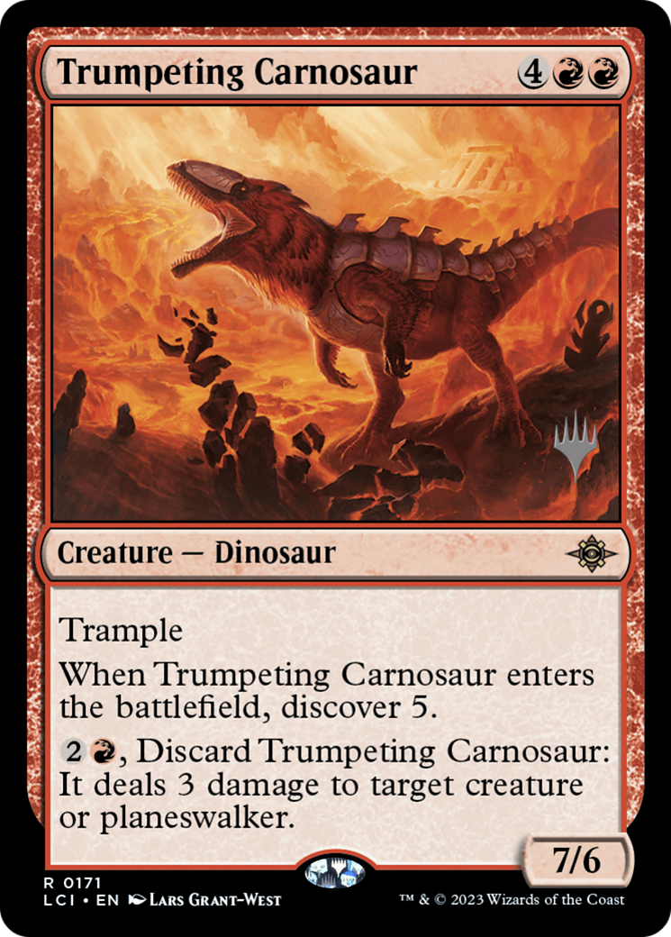 Trumpeting Carnosaur (PPLCI-171) [The Lost Caverns of Ixalan Promos] Foil MTG Single Wizards of the Coast