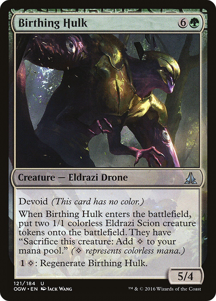 Birthing Hulk (OGW-121) [Oath of the Gatewatch] Foil MTG Single Wizards of the Coast