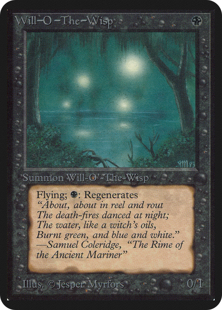 Will-o'-the-Wisp (LEA-) [Oldschool] Limited Edition Alpha MTG Single Wizards of the Coast