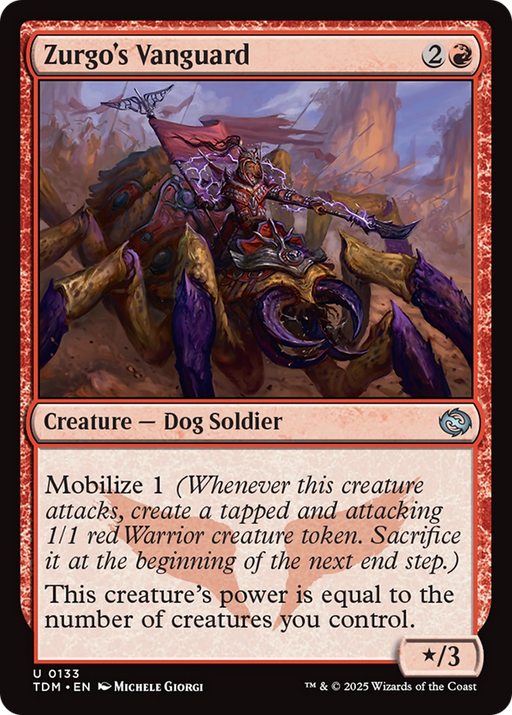 Zurgo's Vanguard (TDM-133) [Tarkir: Dragonstorm] MTG Single Wizards of the Coast