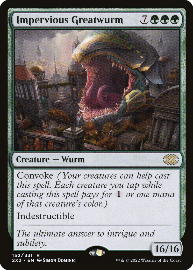 Impervious Greatwurm (2X2-152) [Double Masters 2022] MTG Single Wizards of the Coast