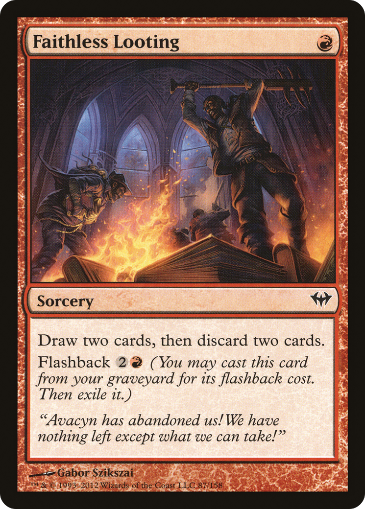 Faithless Looting (DKA-087) [Dark Ascension] Foil MTG Single Wizards of the Coast