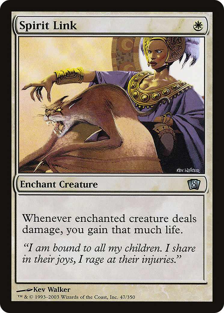 Spirit Link (8ED-047) [8th Edition] Foil MTG Single Wizards of the Coast