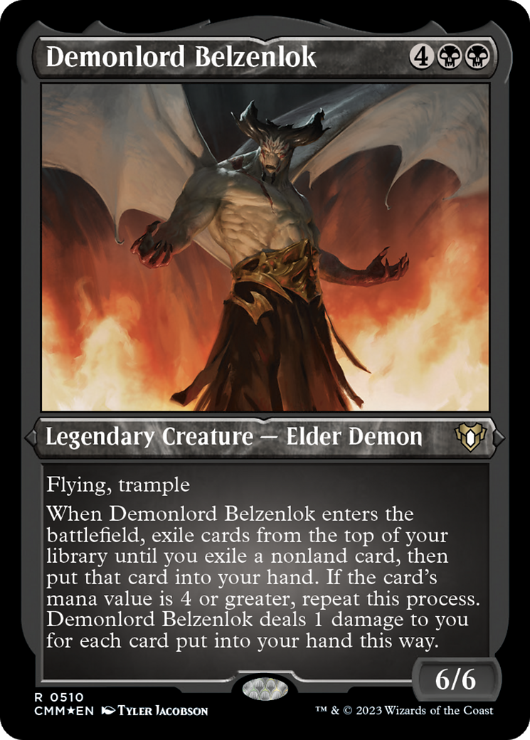 Demonlord Belzenlok (CMM-510) [Commander Masters] Etched Foil MTG Single Wizards of the Coast