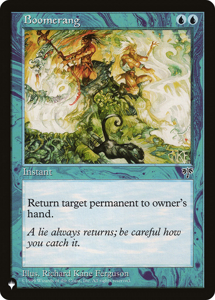 Boomerang (LIST-MIR-56) [Mystery Booster] The List MTG Single Wizards of the Coast