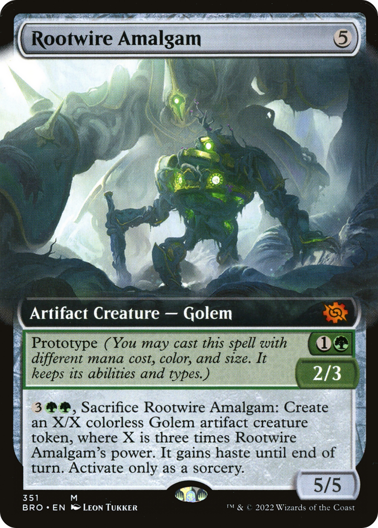 Rootwire Amalgam (BRO-351) [The Brothers' War] (Extended Art) Foil MTG Single Wizards of the Coast