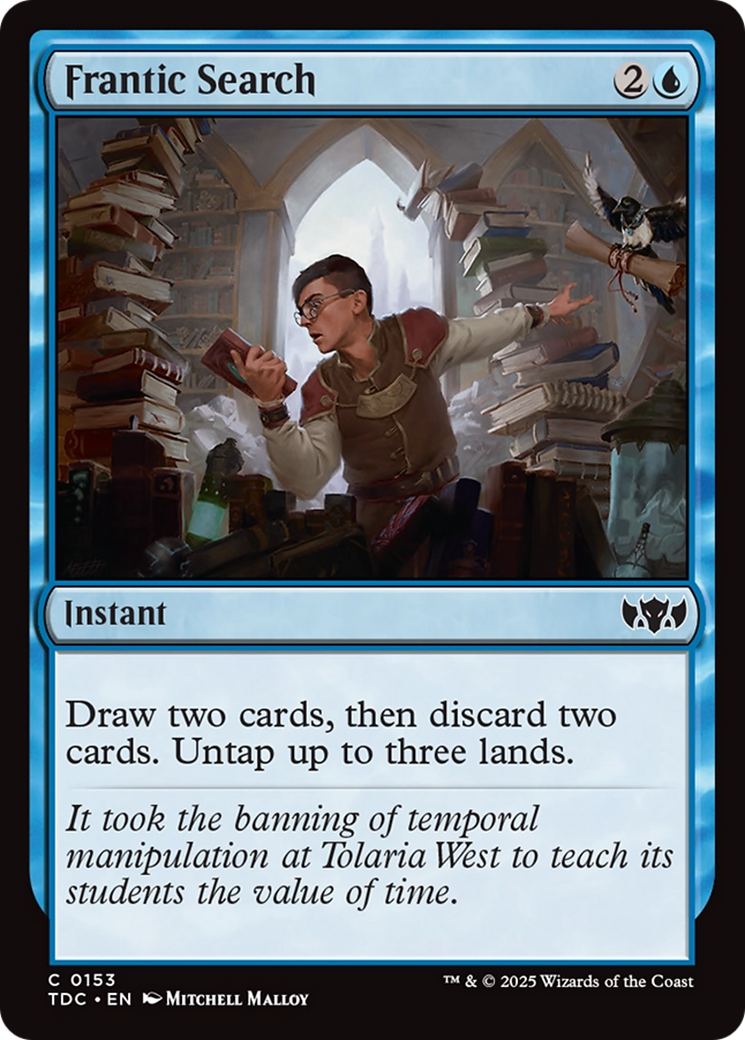 Frantic Search (TDC-153) [Commander: Tarkir: Dragonstorm] MTG Single Wizards of the Coast