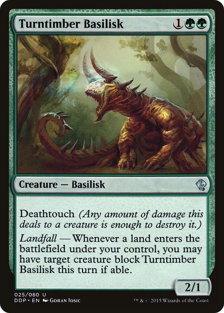 Turntimber Basilisk (DDP-025) [Misc] Duel Decks: Zendikar vs. Eldrazi MTG Single Wizards of the Coast