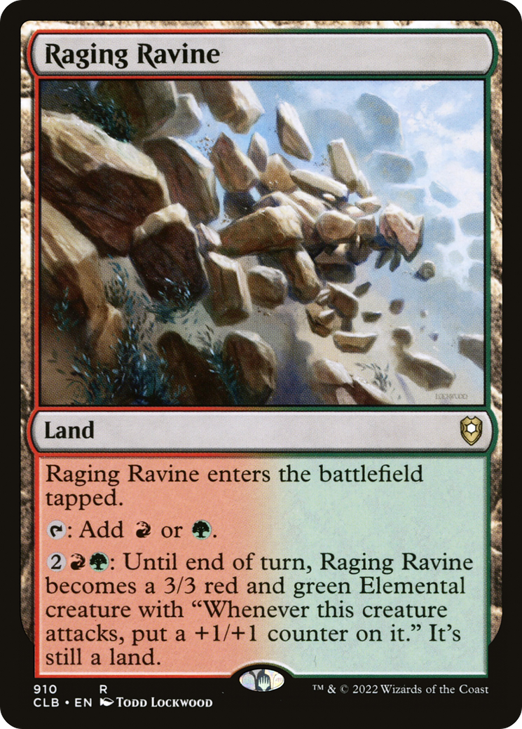 Raging Ravine (CLB-910) [Commander Legends: Battle for Baldur's Gate] MTG Single Wizards of the Coast