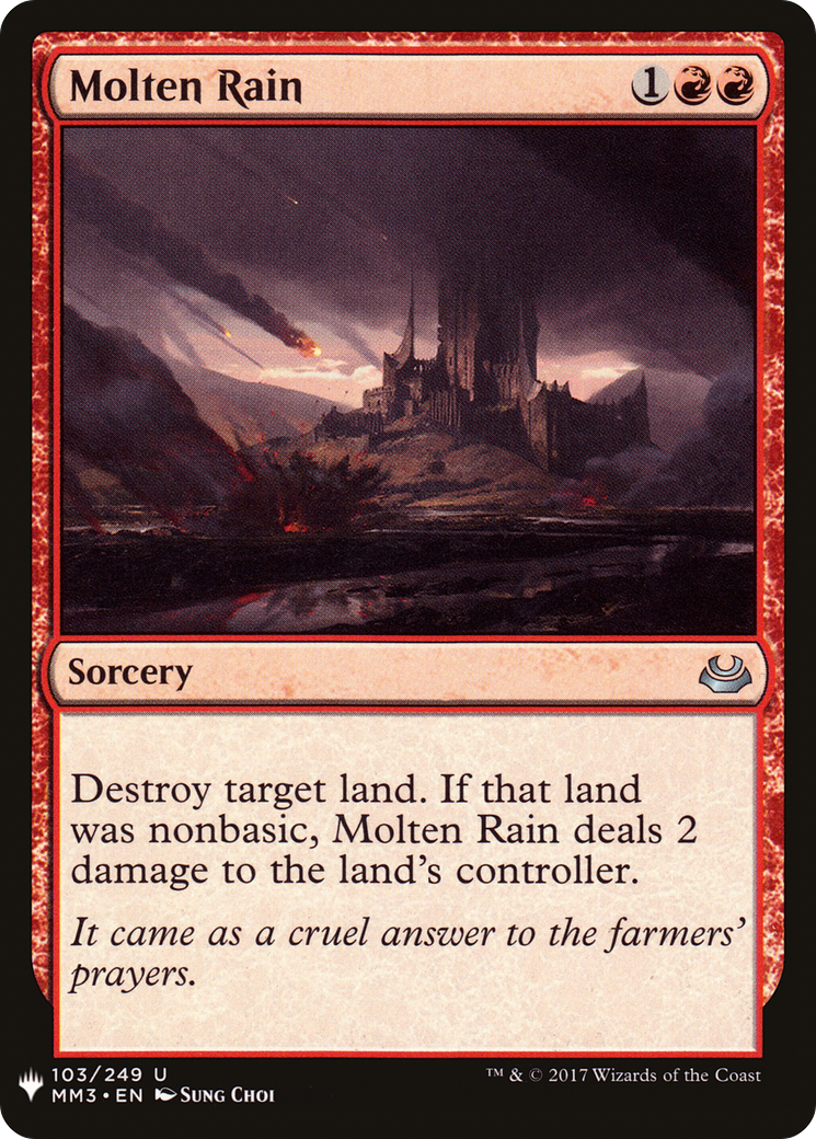 Molten Rain (LIST-MM3-103) [Mystery Booster] The List MTG Single Wizards of the Coast