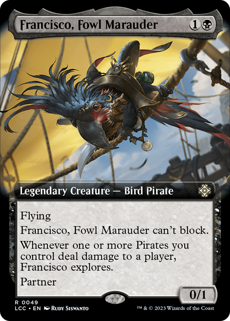 Francisco, Fowl Marauder (LCC-049) [The Lost Caverns of Ixalan Commander] (Extended Art) MTG Single Wizards of the Coast