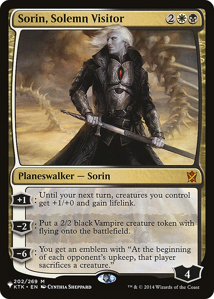Sorin, Solemn Visitor (LIST-202/269) [Mystery Booster] The List MTG Single Wizards of the Coast