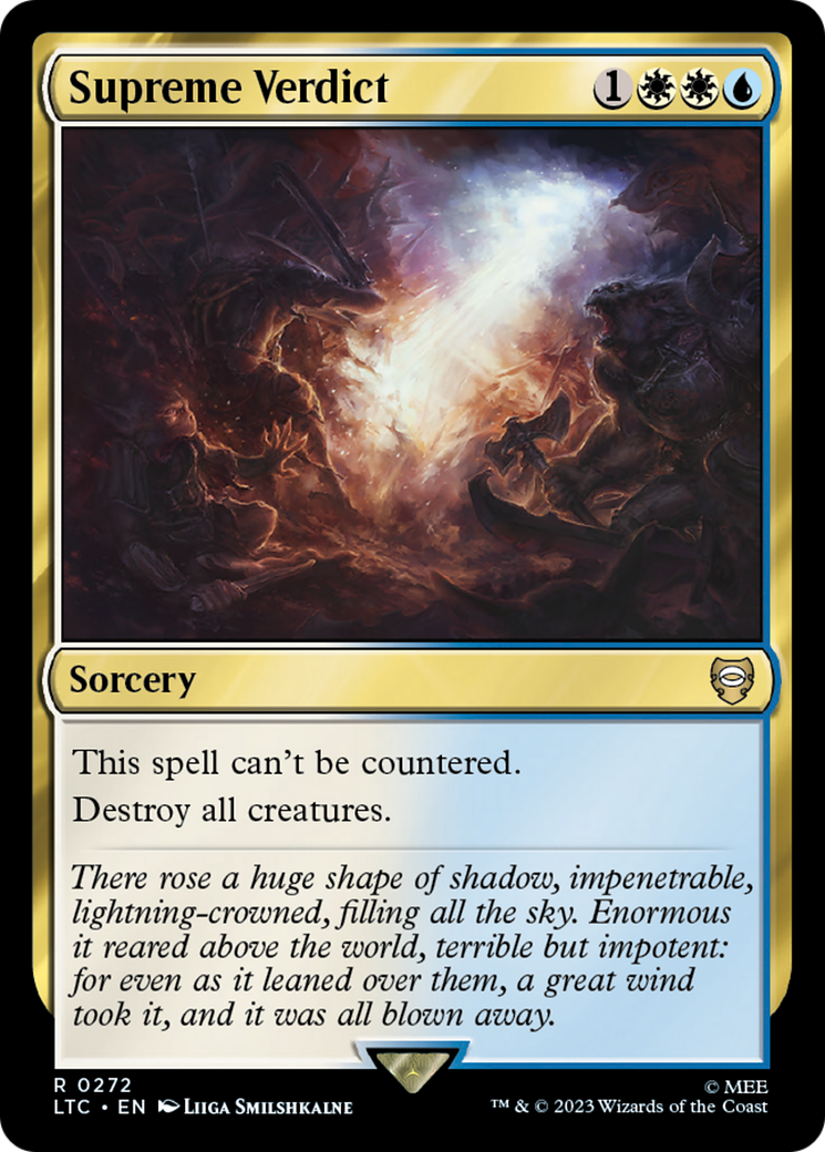 Supreme Verdict (LTC-272) [Tales of Middle-earth Commander] MTG Single Wizards of the Coast