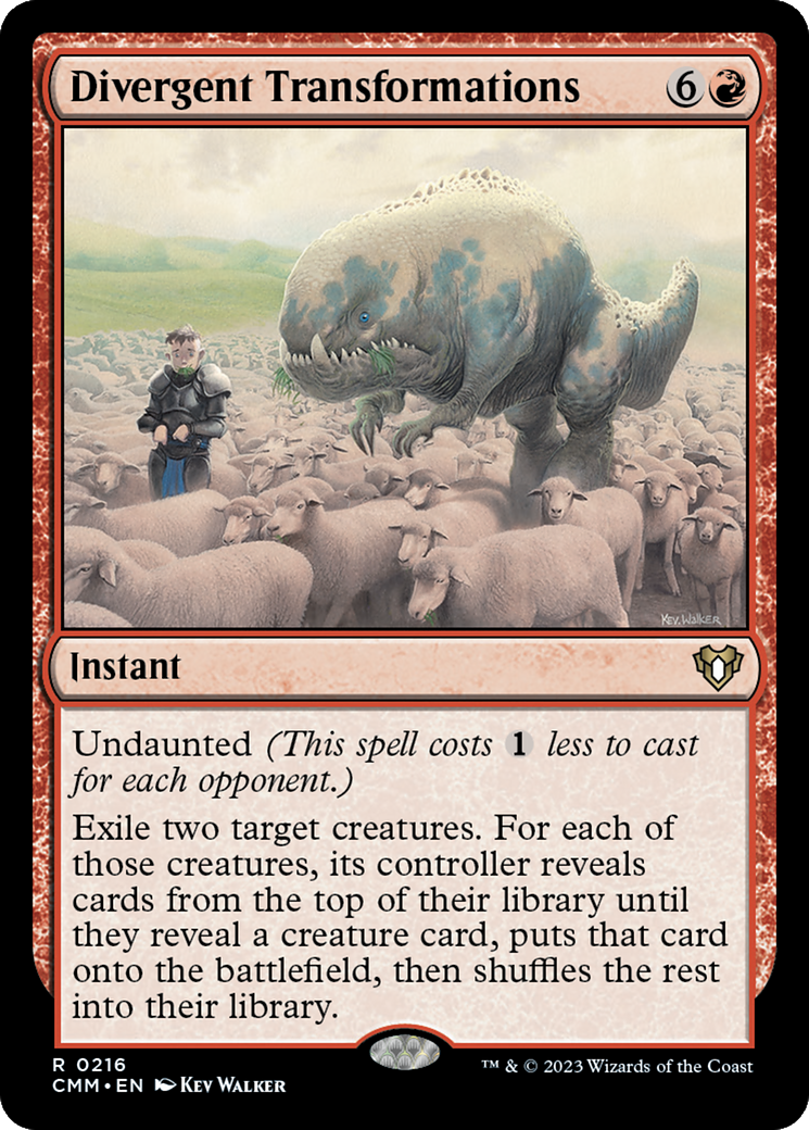Divergent Transformations (CMM-216) [Commander Masters] MTG Single Wizards of the Coast