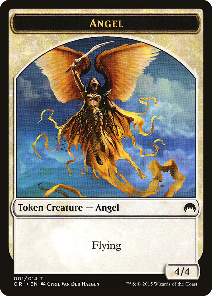 Angel Token (ORI-001) [Tokens] Magic Origins Tokens MTG Single Wizards of the Coast