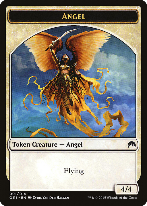 Angel Token (ORI-001) [Tokens] Magic Origins Tokens MTG Single Wizards of the Coast