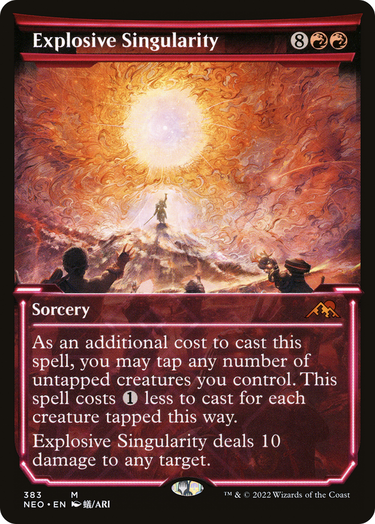 Explosive Singularity (NEO-383) [Kamigawa: Neon Dynasty] (Showcase) MTG Single Wizards of the Coast