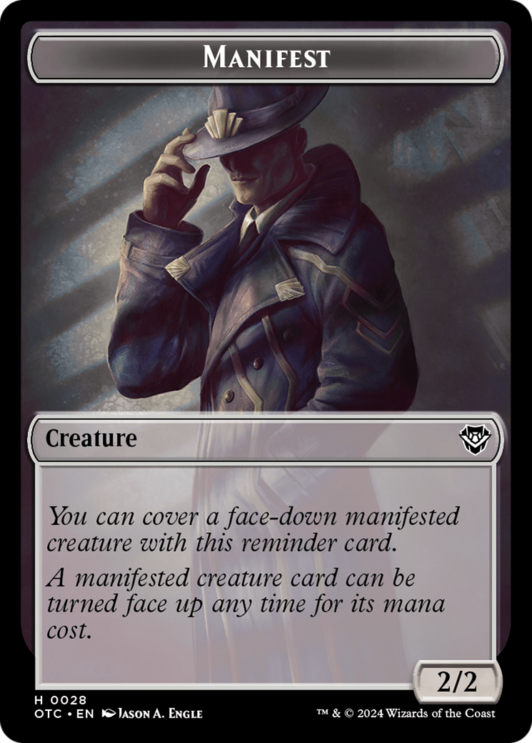 Eldrazi Scion // Manifest Double-Sided Token [Tokens] Outlaws of Thunder Junction Commander Tokens MTG Single Magic: The Gathering