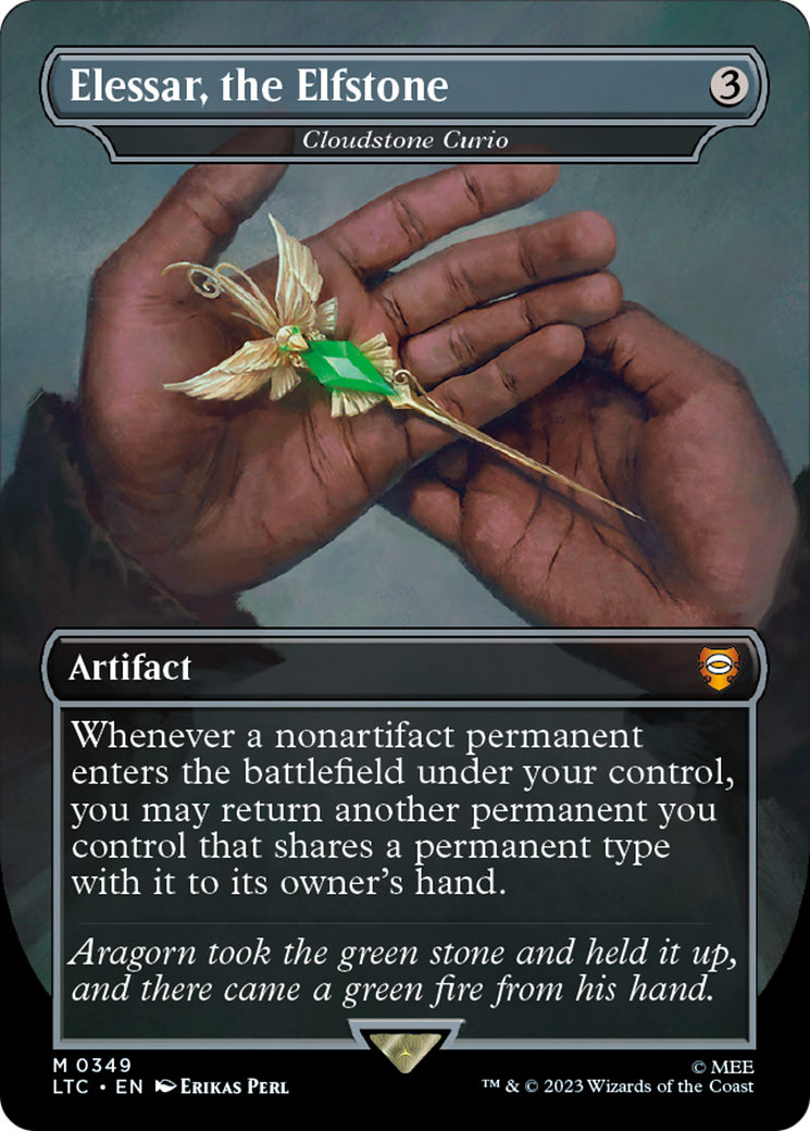 Elessar, the Elfstone - Cloudstone Curio (LTC-349) [Tales of Middle-earth Commander] (Borderless) MTG Single Wizards of the Coast