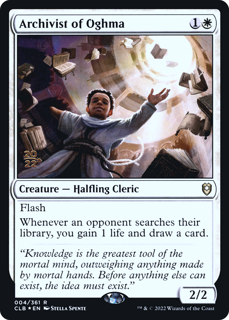 Archivist of Oghma (PRE-004) [Battle for Baldur's Gate Promos] Foil MTG Single Wizards of the Coast