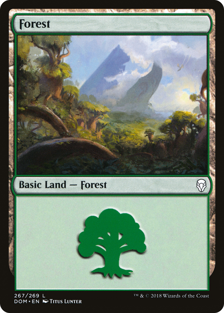 Forest (267) (DOM-267) [Dominaria] MTG Single Wizards of the Coast