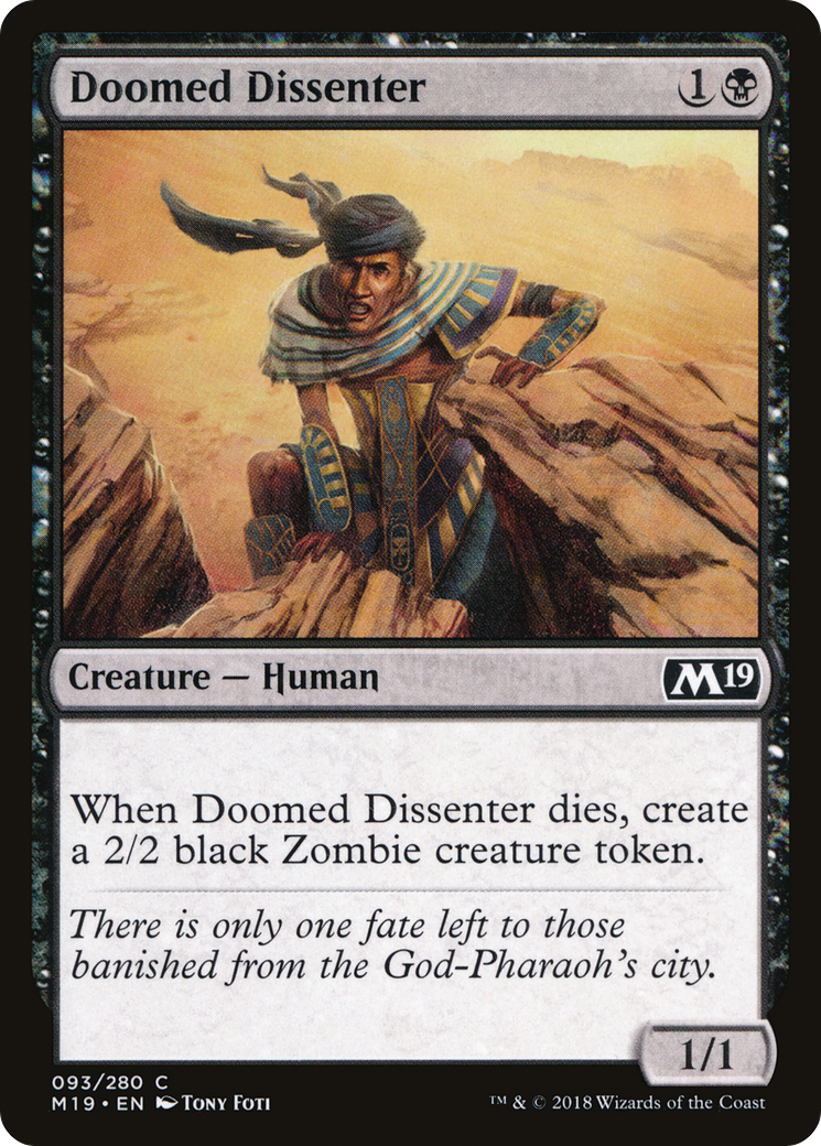 Doomed Dissenter (M19-093) [Core Set 2019] Foil MTG Single Wizards of the Coast