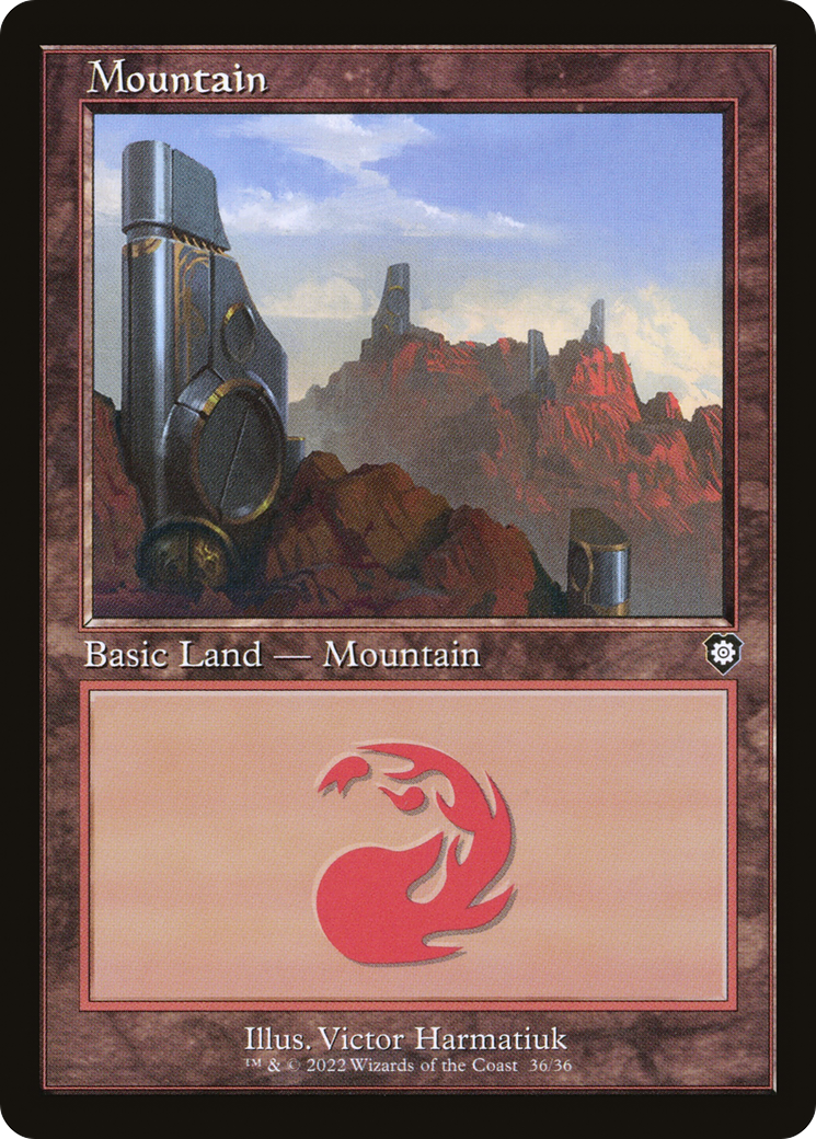 Mountain (36) (BRC-036) [The Brothers' War Commander] MTG Single Wizards of the Coast
