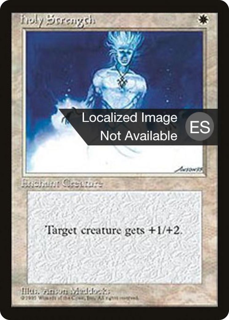 Holy Strength (4BB-030) [Fourth Edition Foreign Black Border] MTG Single Wizards of the Coast