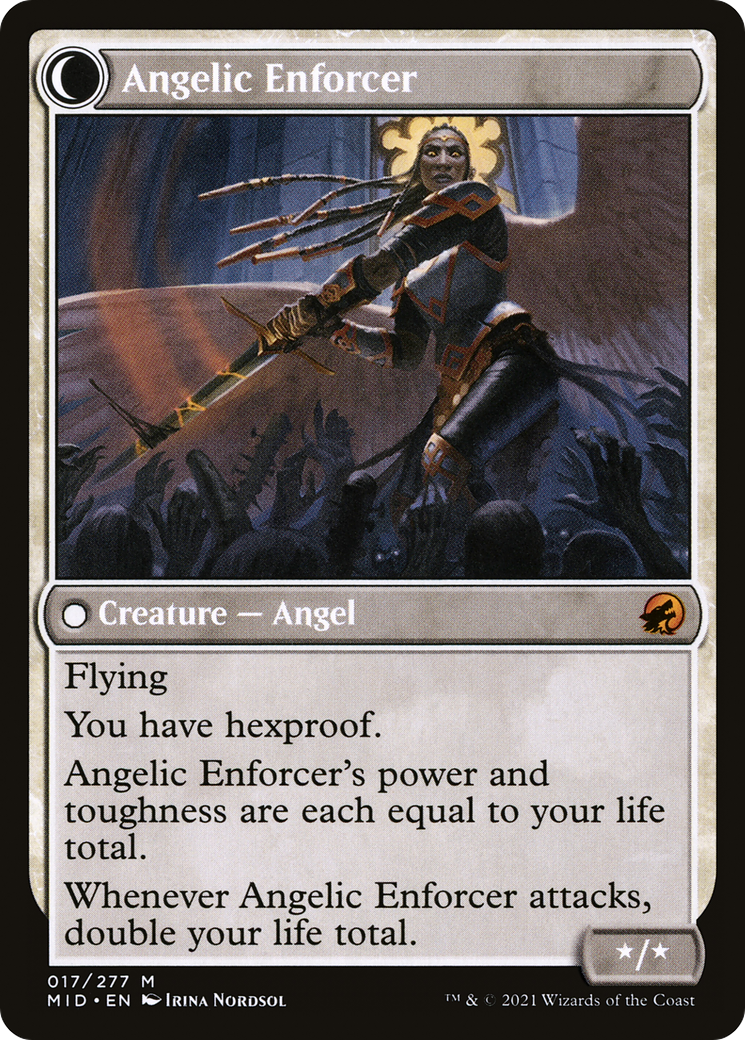 Enduring Angel (MID-017) [Innistrad: Midnight Hunt] Foil MTG Single Wizards of the Coast